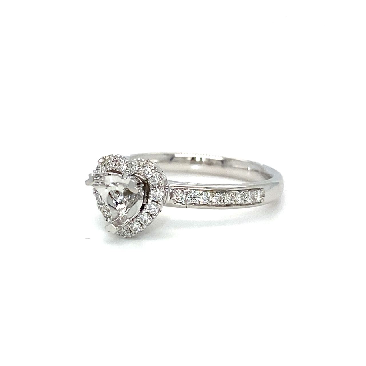 18K White Gold Diamond Ring Mounting