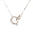 18K White Gold Double Circle Inter-Locking Diamond Necklace