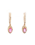 18K Rose Gold Fancy Sapphire Earring