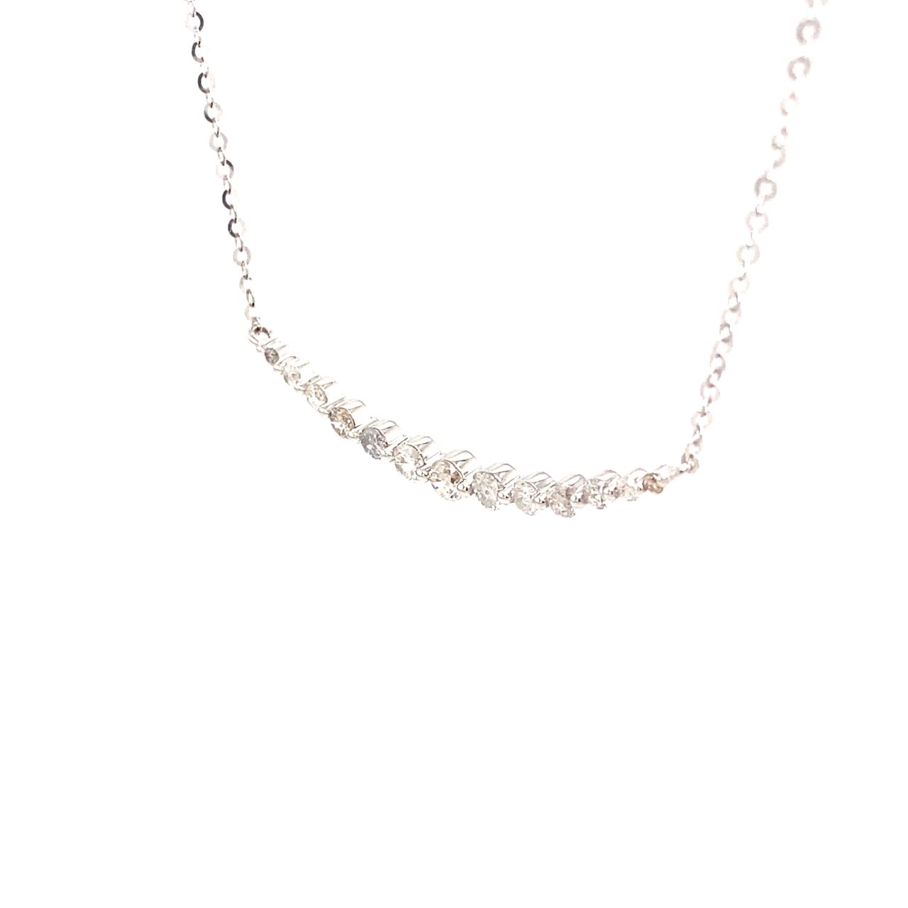 18K White Gold Diamond Necklace
