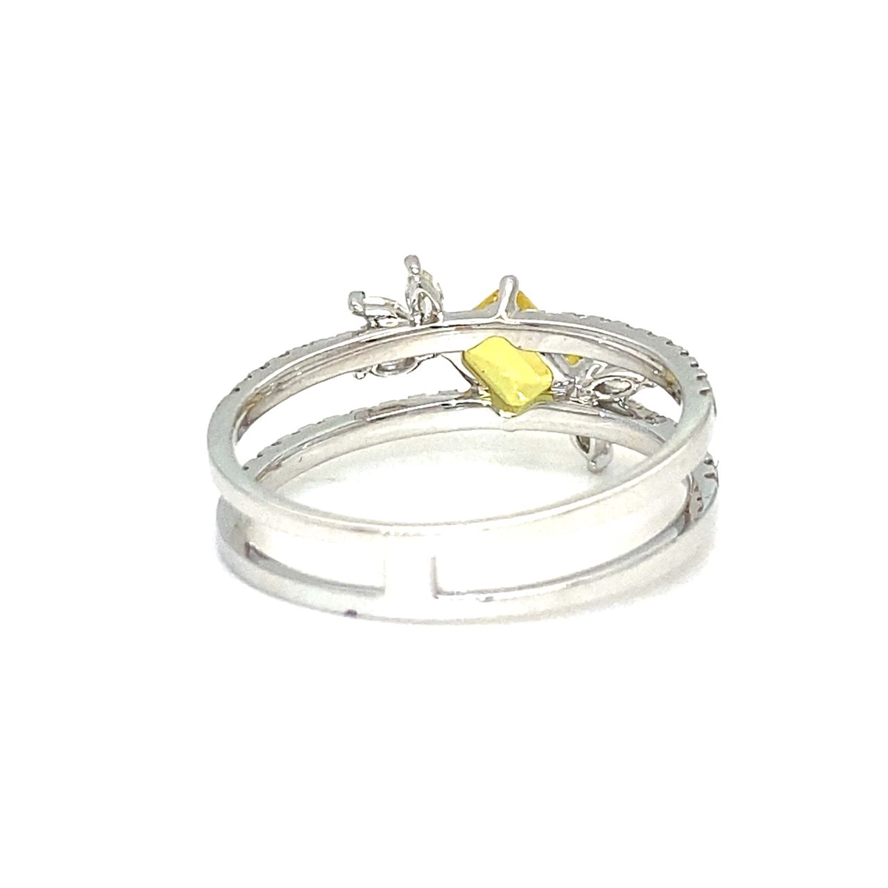 18k white gold tilt FS DI Ring