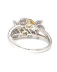 18K White Gold YD Double Deck Diamond Ring