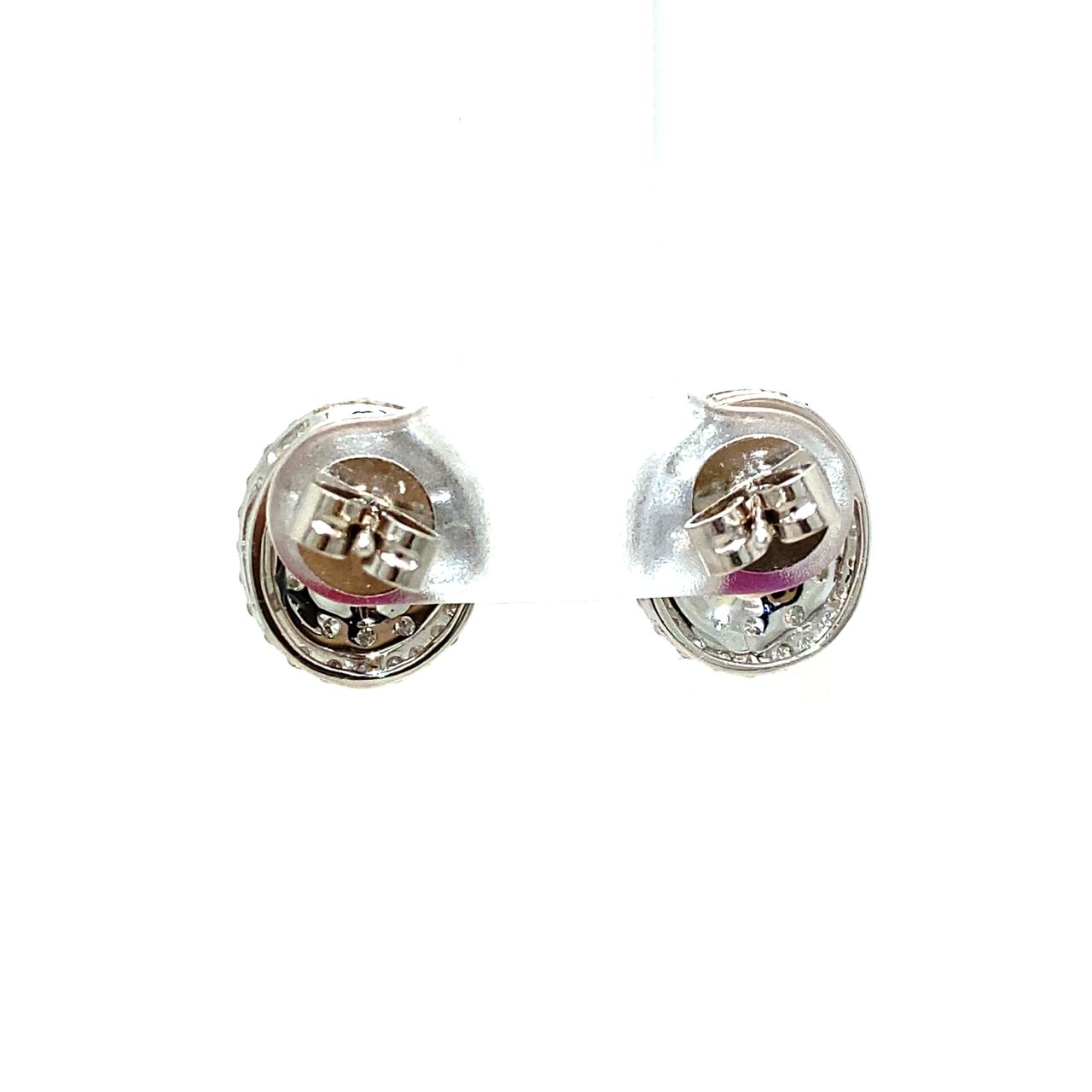 18K White Gold Diamond Earring