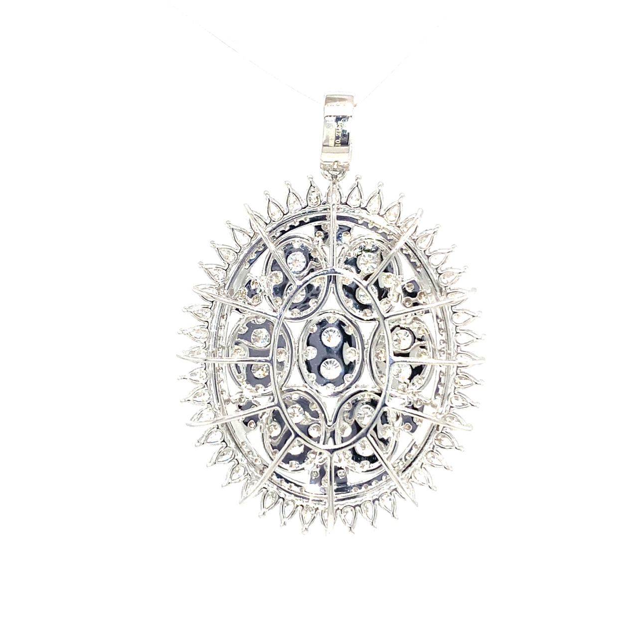 18K White Gold Diamond Pendant