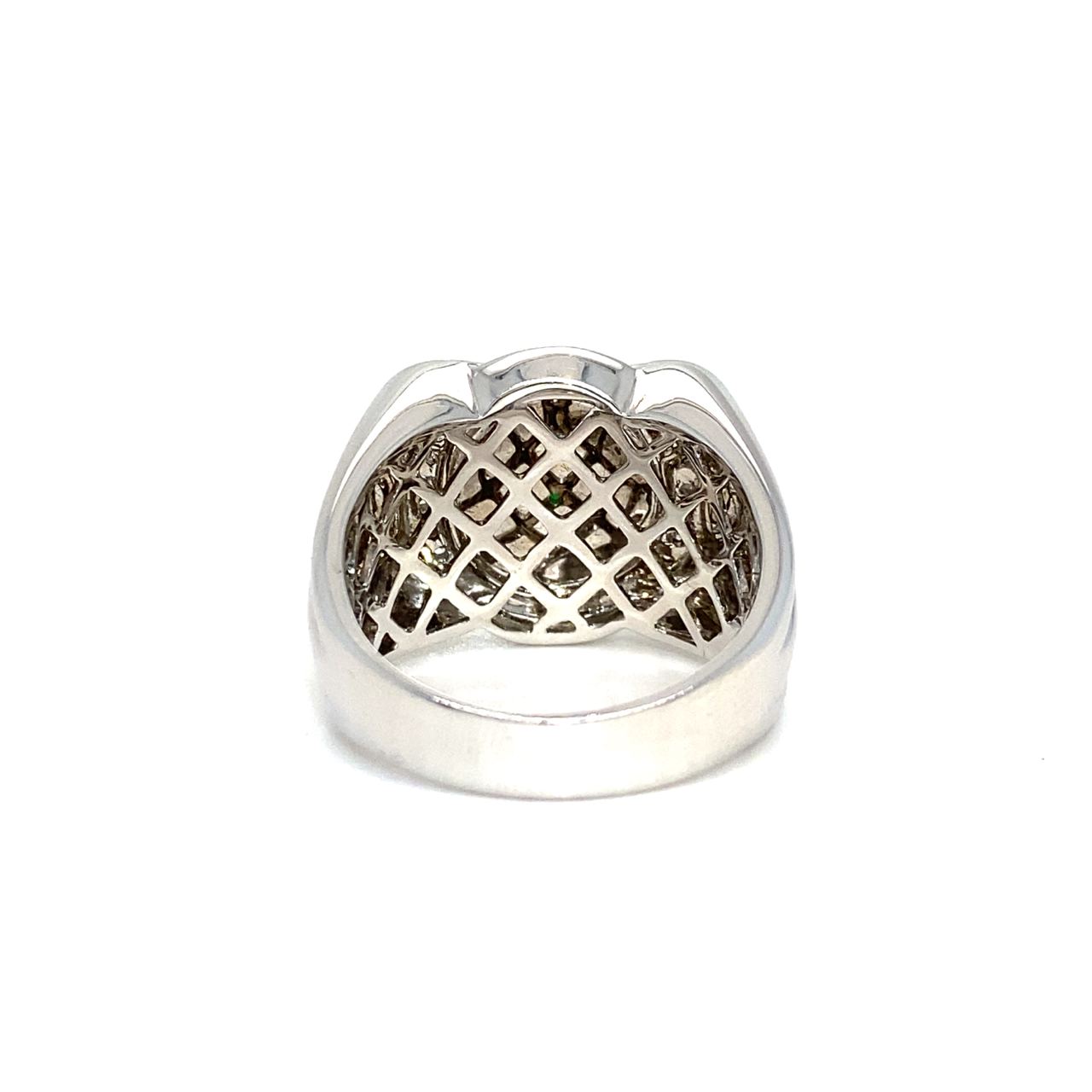 18K White Gold Jade Ring