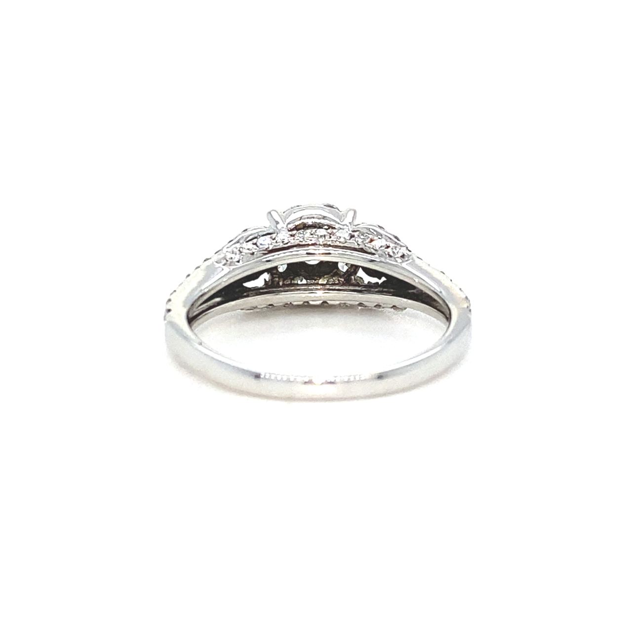 18K Rose Gold Flat Flower Cluster Lace Diamond Ring