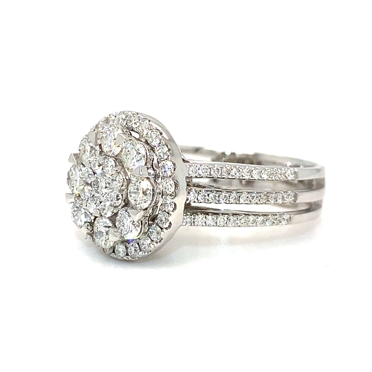 18K White Gold Diamond Ring