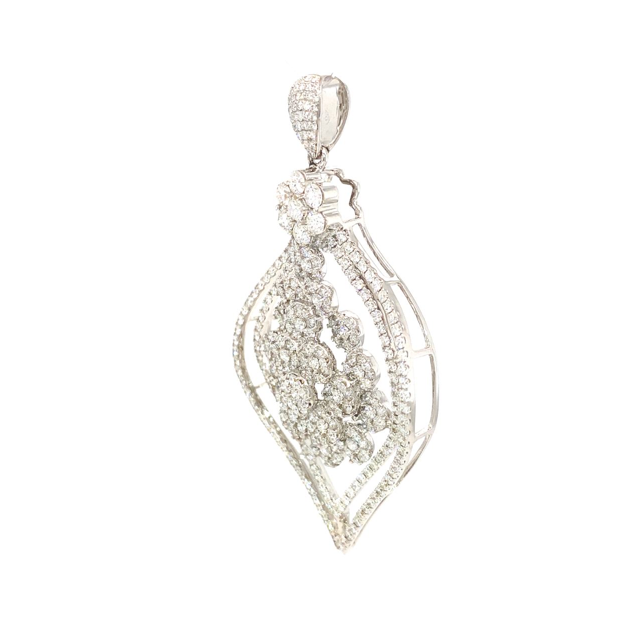 18K White Gold Diamond Pendant