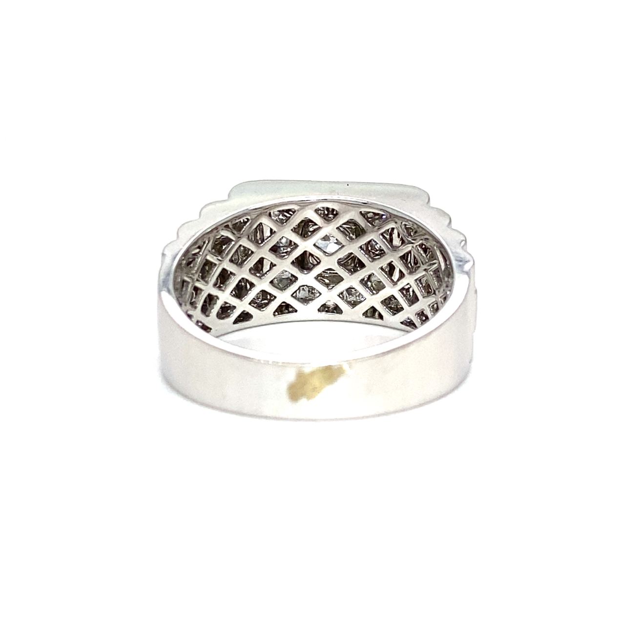 18K White Gold Diamond Men&#39;s Ring