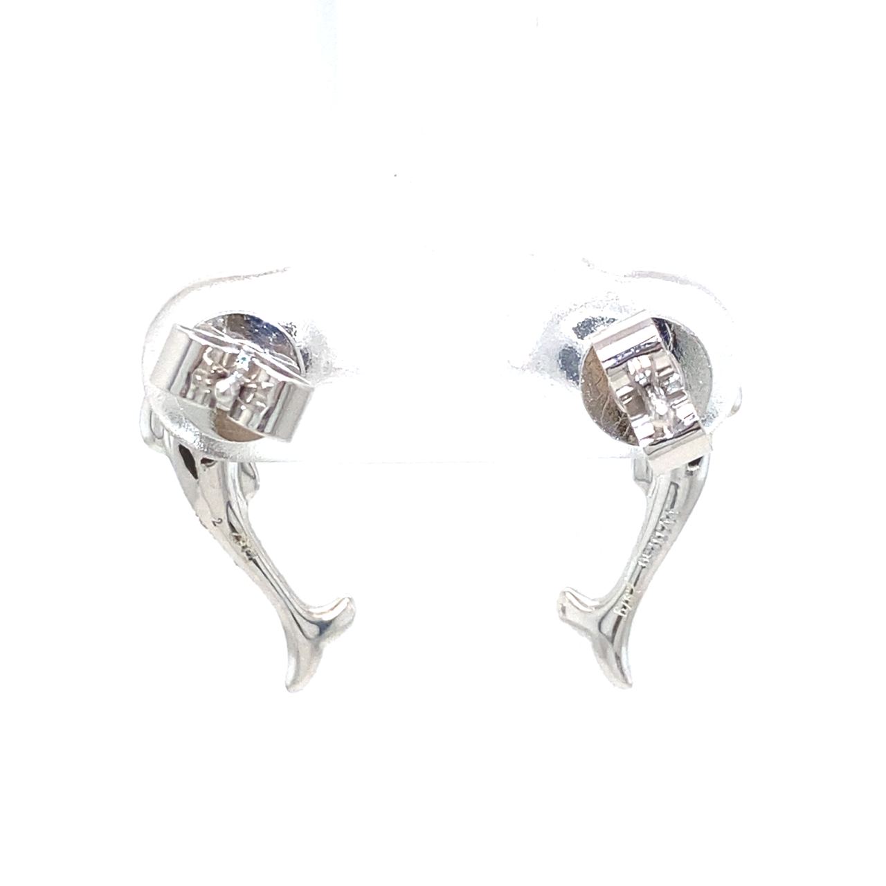 18K White Gold Diamond Earring