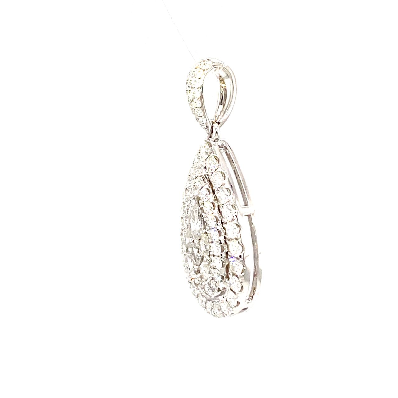 18K White Gold Diamond Pendant