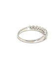 18K White Gold Large Small Double Roll Diamond Ring
