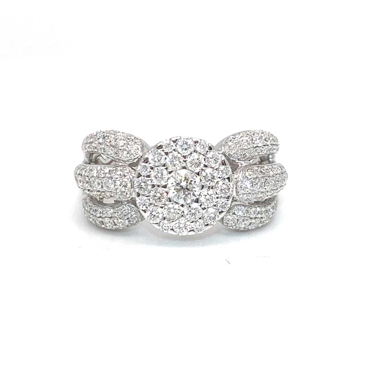 18K White Gold Diamond Ring
