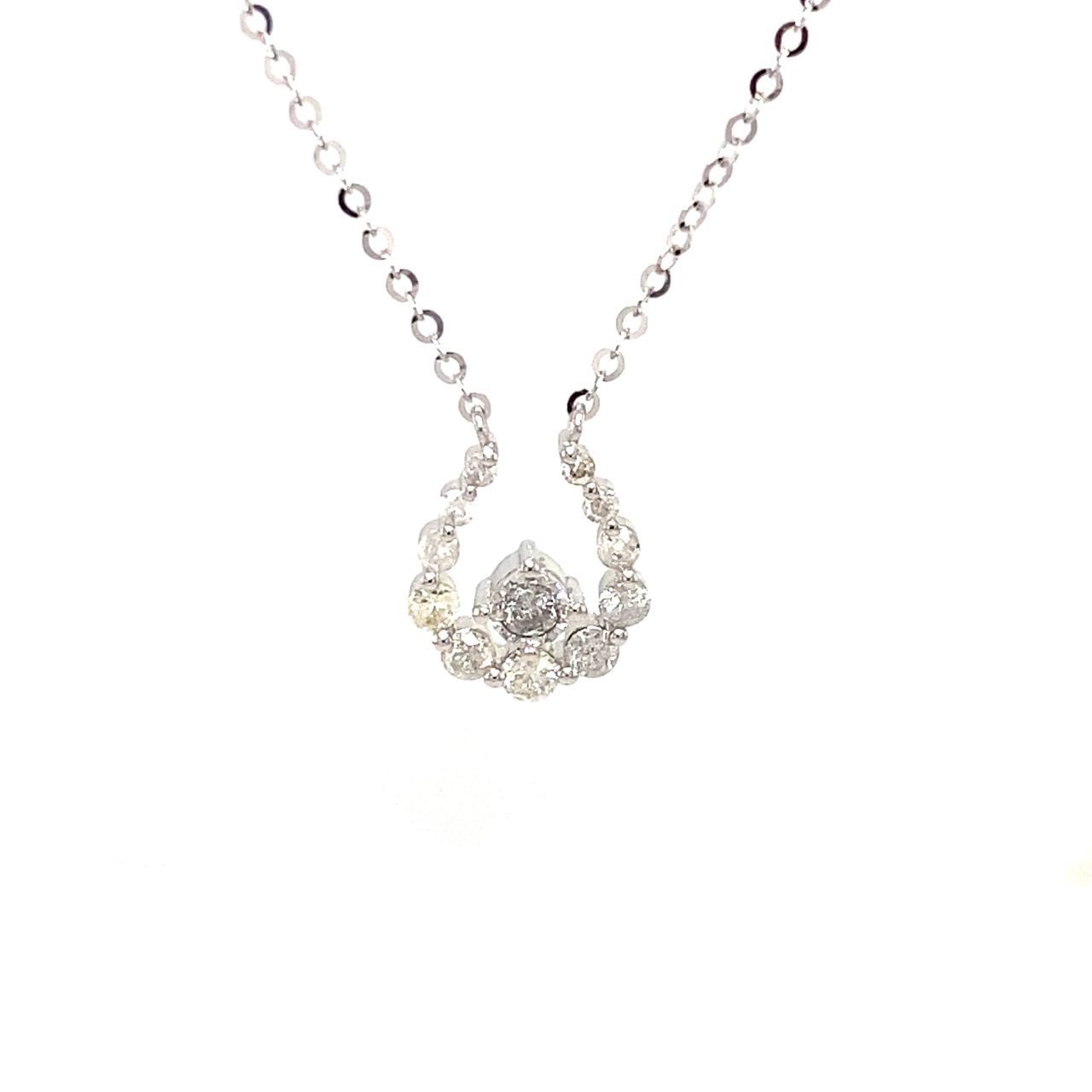 18K White Gold Diamond Necklace