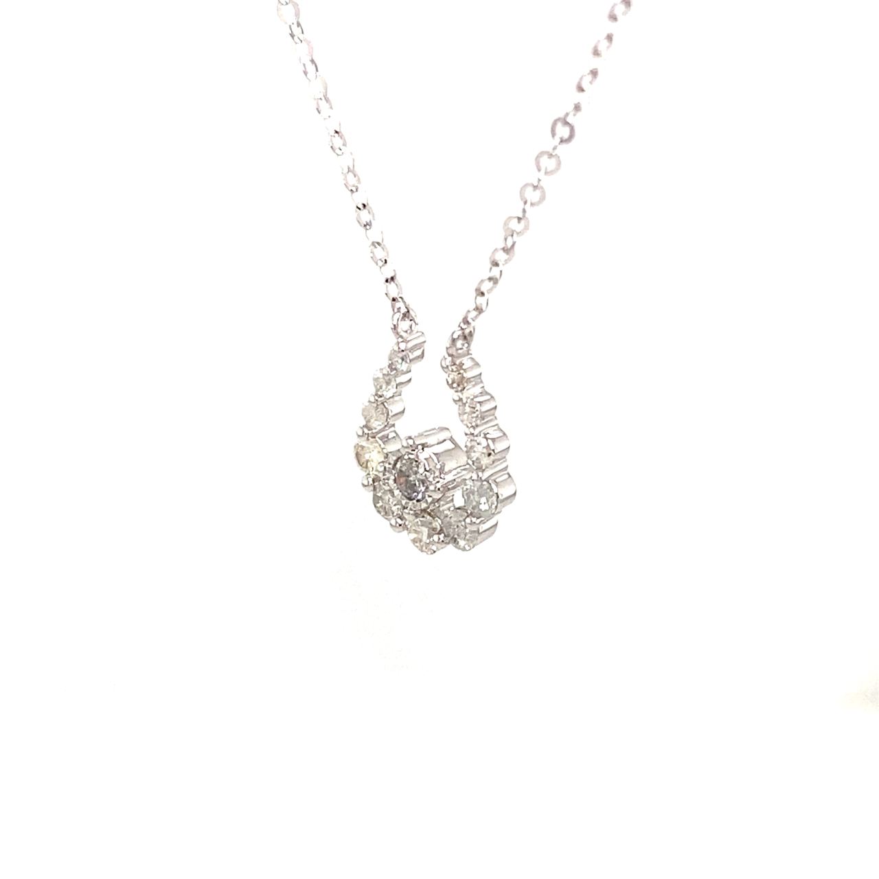 18K White Gold Diamond Necklace