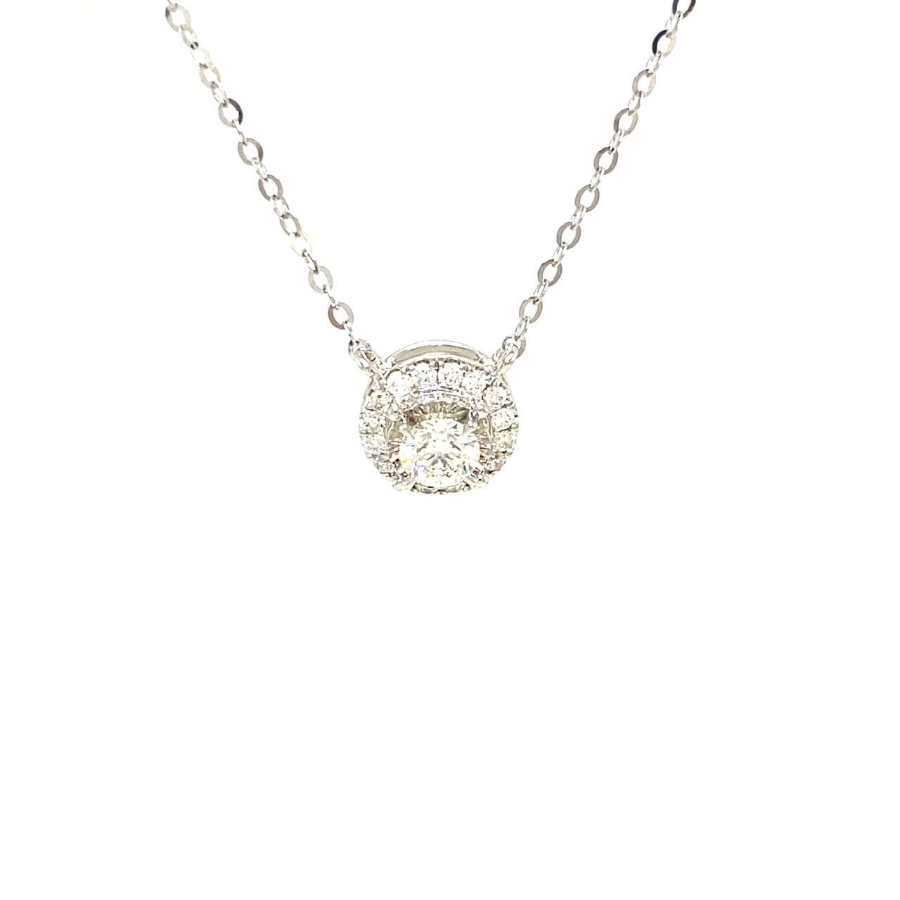 18K White Gold Diamond Necklace