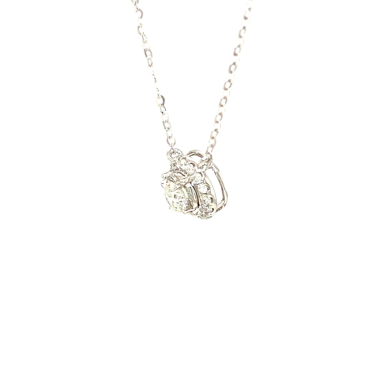 18K White Gold Diamond Necklace