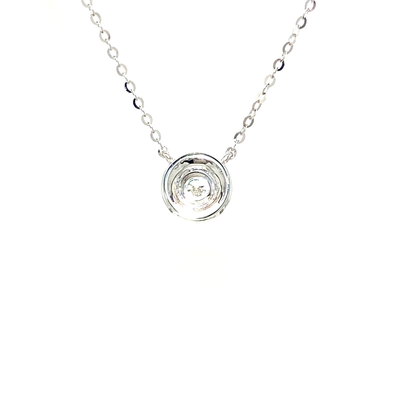18K White Gold Diamond Necklace