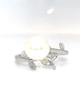 18K White Gold Ivy Wrap Pearl Ring