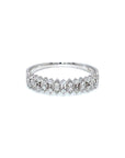 18K White Gold Italian Lace Diamond Ring
