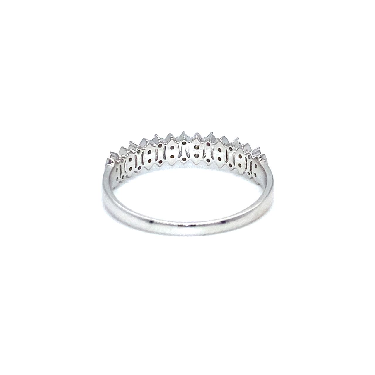 18K White Gold Italian Lace Diamond Ring