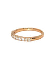 18K Rose Gold Simple Medium Eternity Diamond Ring