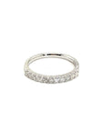 18K White Gold Simple Medium Eternity Diamond Ring