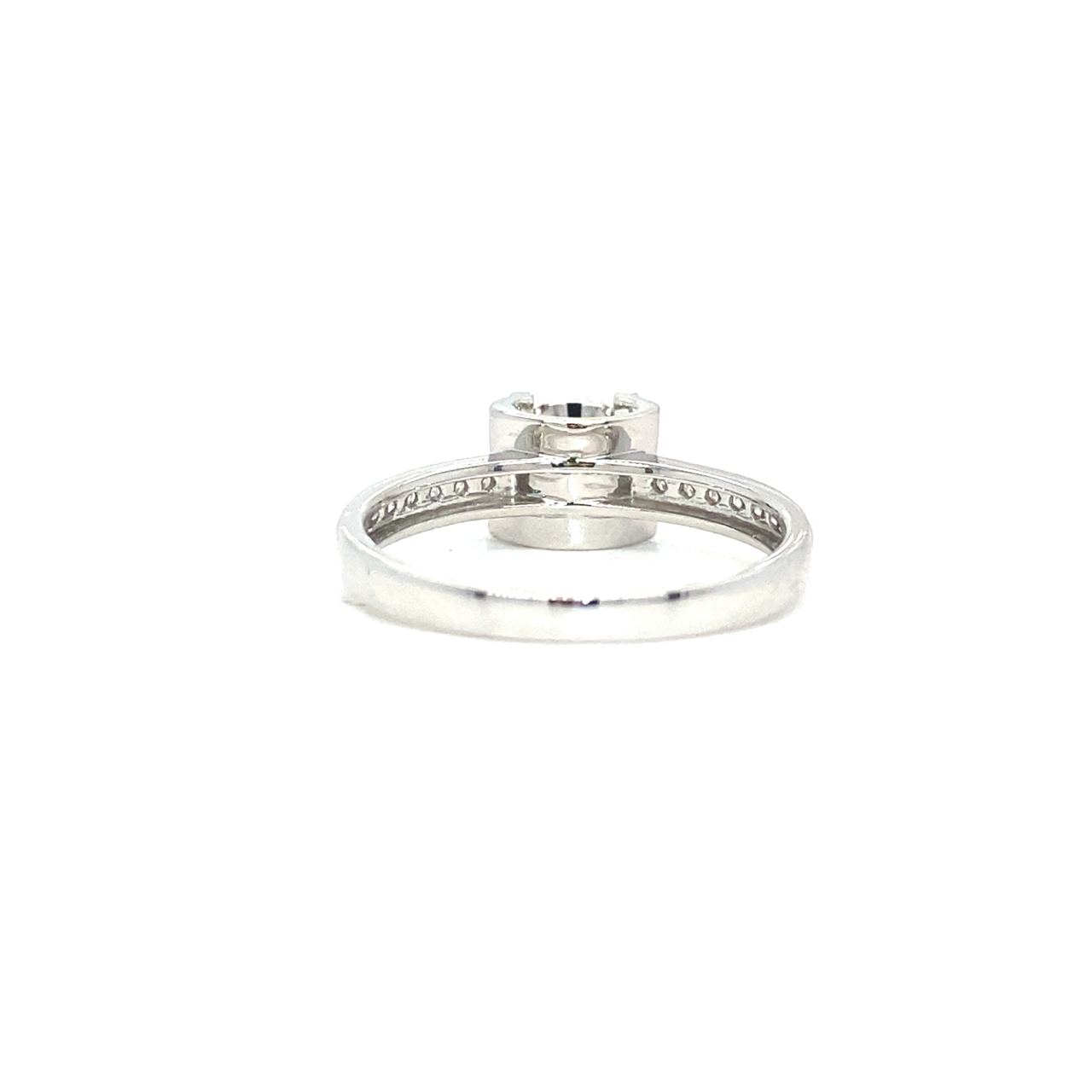 18K White Gold Illusion Tension Diamond Ring