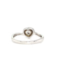 18K White Gold Heart Mist Diamond Ring
