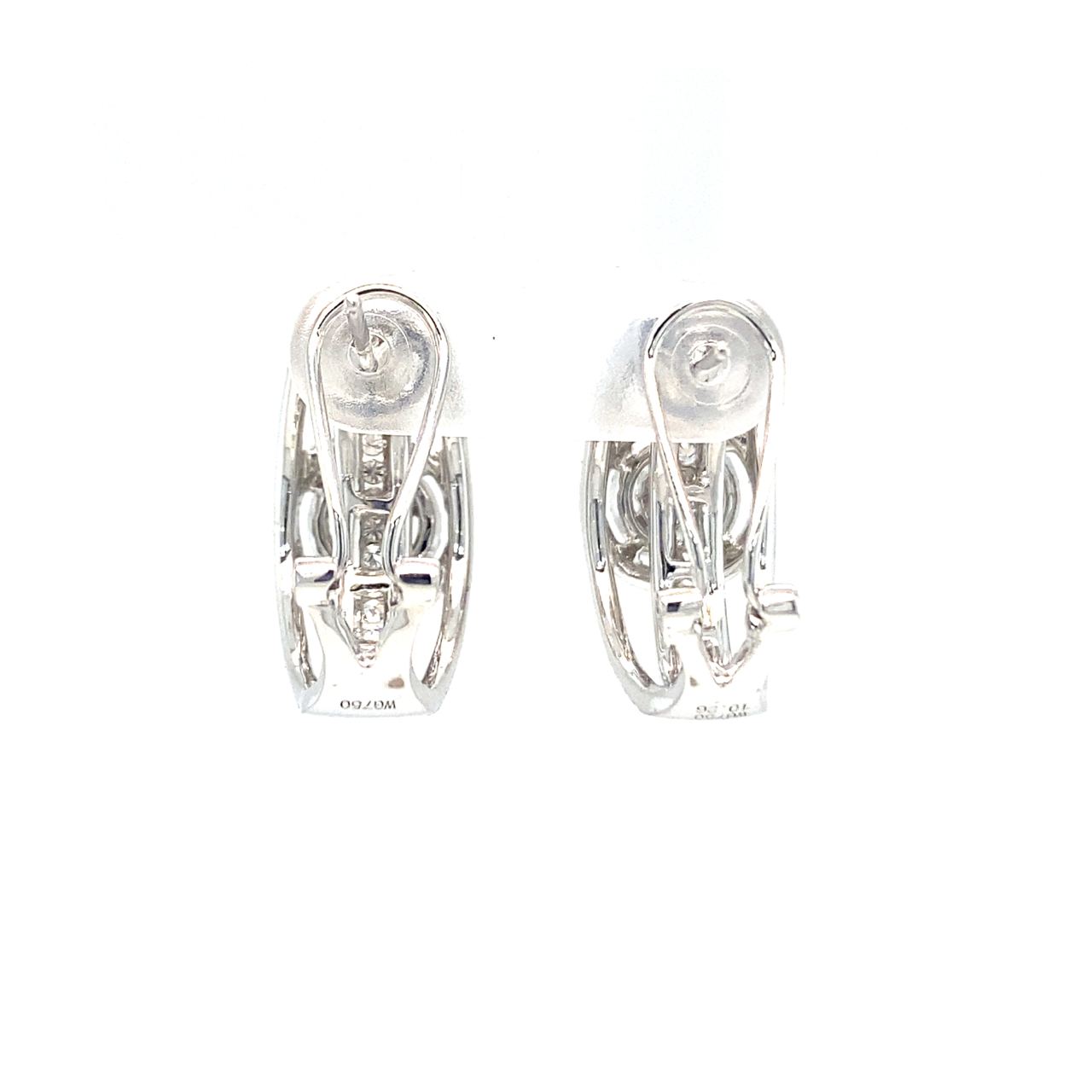 18K White Gold Diamond Earring