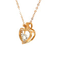 18K Rose Gold Apple Dancing Stone Diamond Necklace