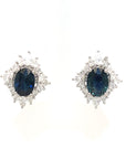 18K White Gold Fancy-Sapphire Earring