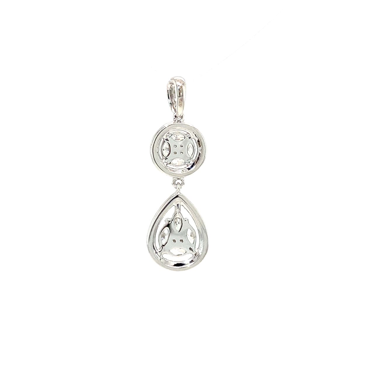 18K White Gold Diamond Pendant