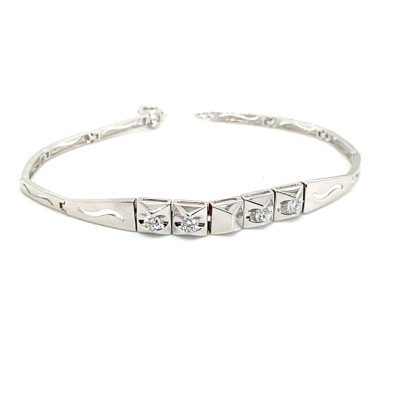 18K White Gold Diamond Bracelet