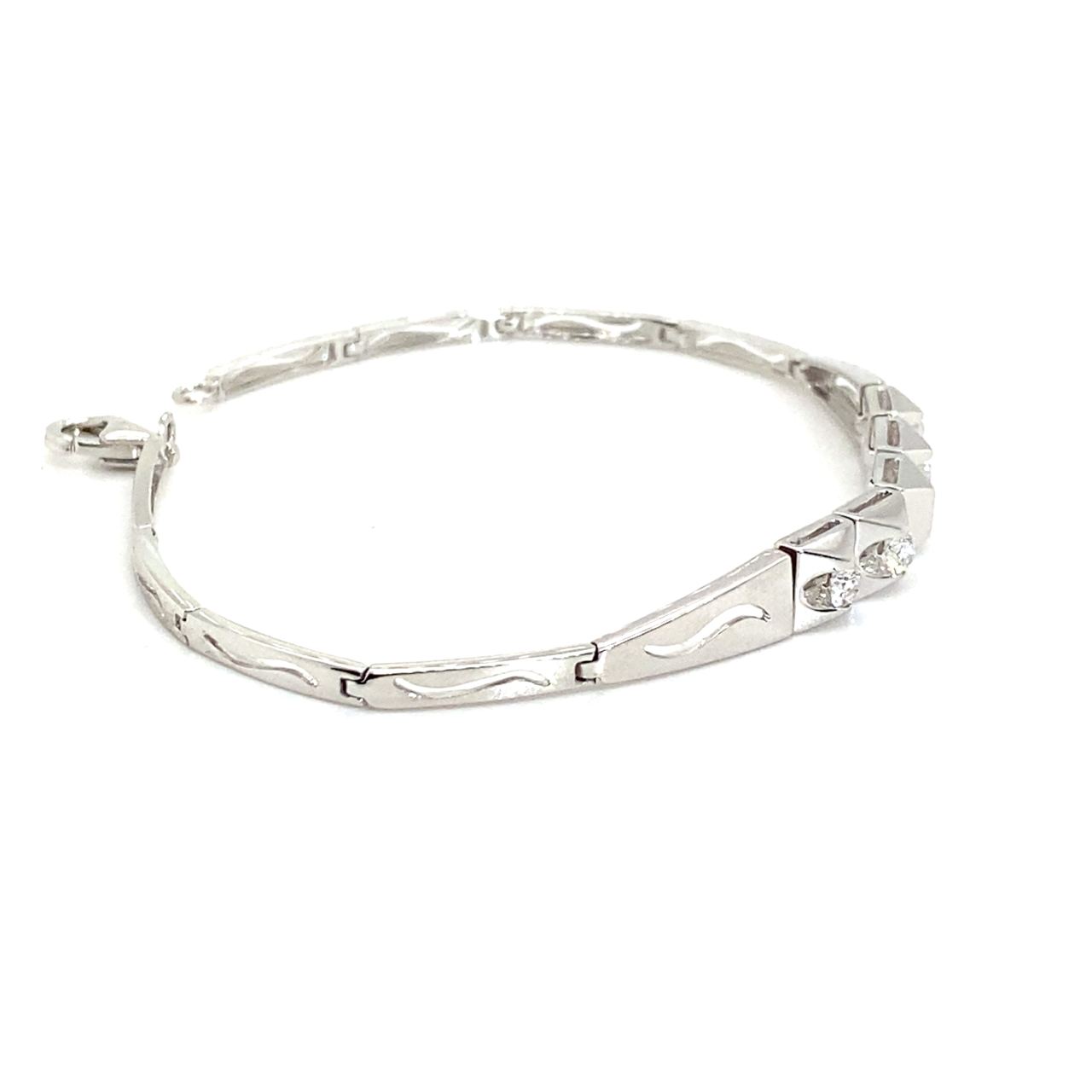 18K White Gold Diamond Bracelet