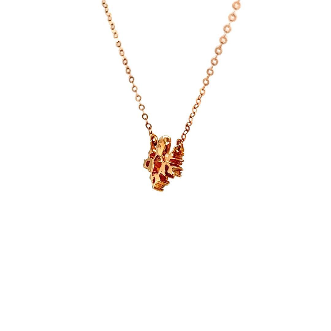 18K Rose Gold Flower Baby Pearl Diamond Necklace