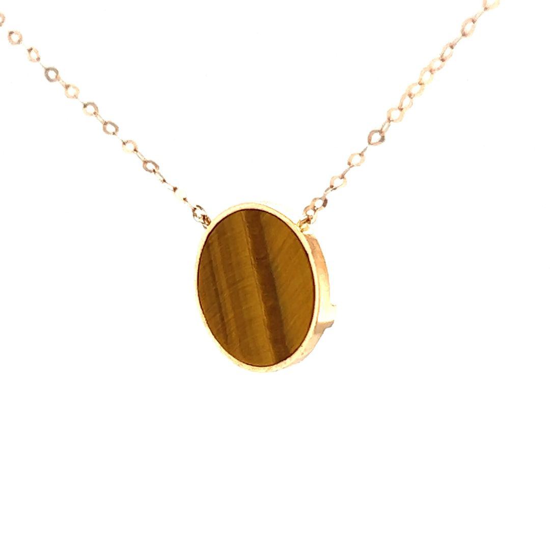 18K Rose Gold Little Planet Yellow Stone Diamond Necklace