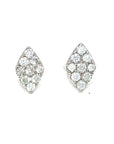 18K White Gold Kite Diamond Earrings