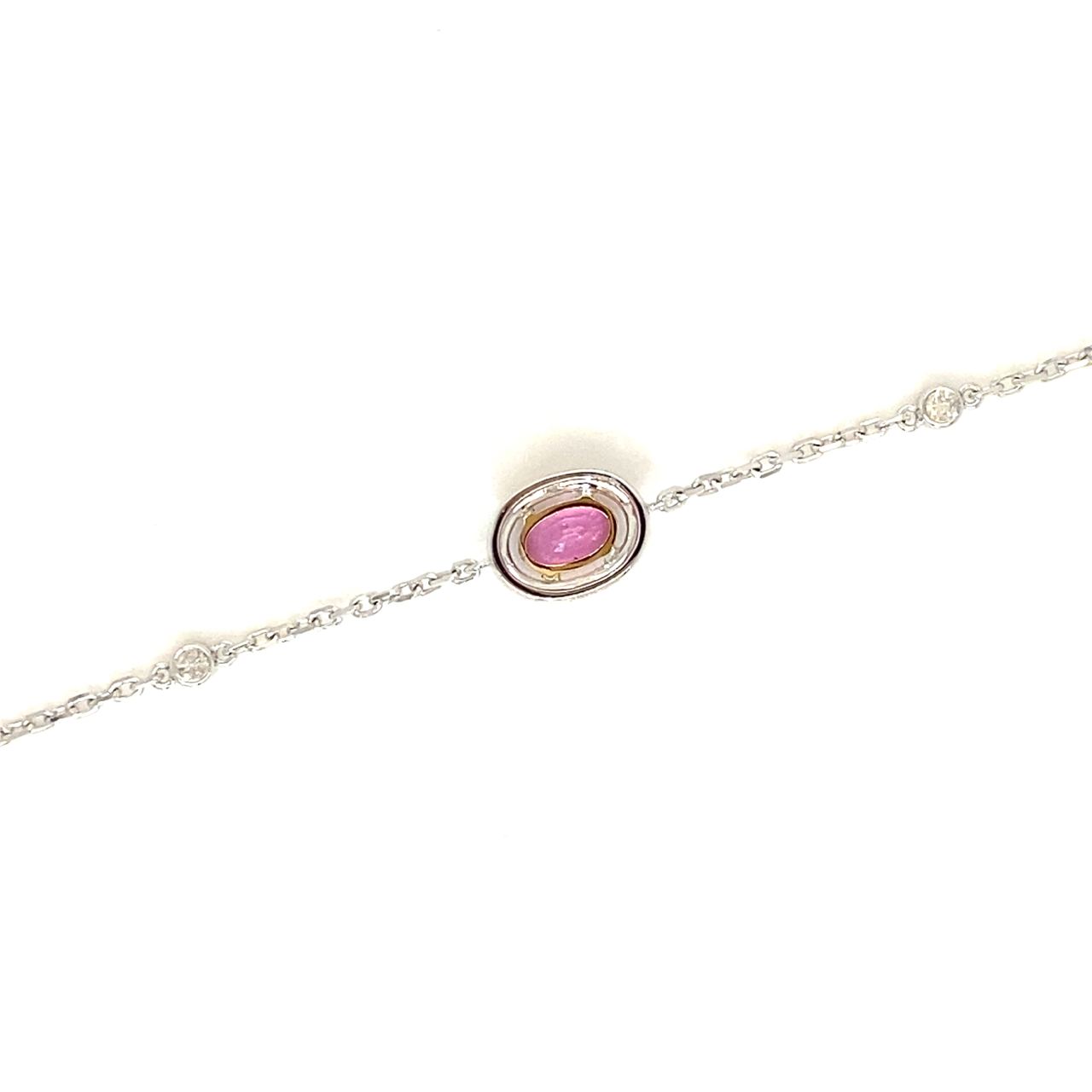 18K White Gold Fancy Sapphire Diamond Bracelet